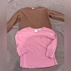 2 long sleeve tops from Zara. Size 4-5